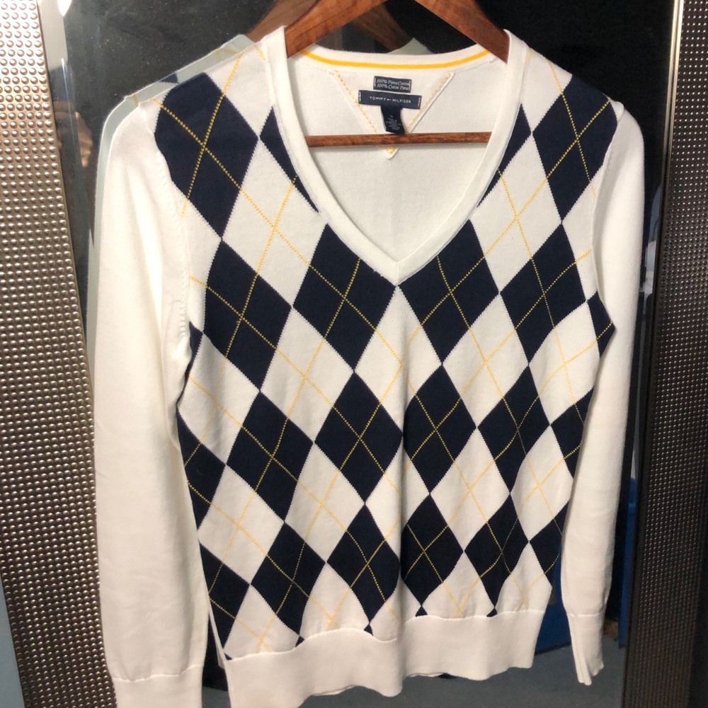 Tommy Hilfiger argyle sweater NWOT size Med